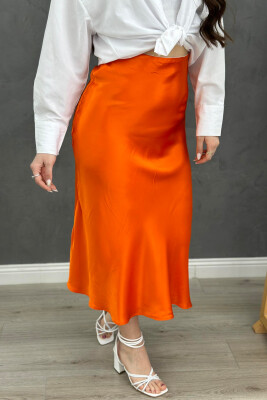 SATIN ONE COLOR SKIRT ORANGE/PORTOKALLI 