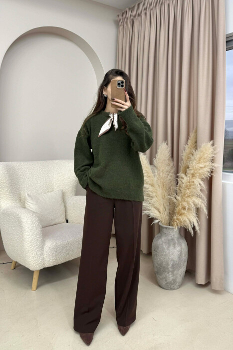 TRIKO NJE NGJYRESHE ME DETAJIN E SHALLIT PER FEMRA NE NGJYRE JESHLE - KLAUDIO FASHION