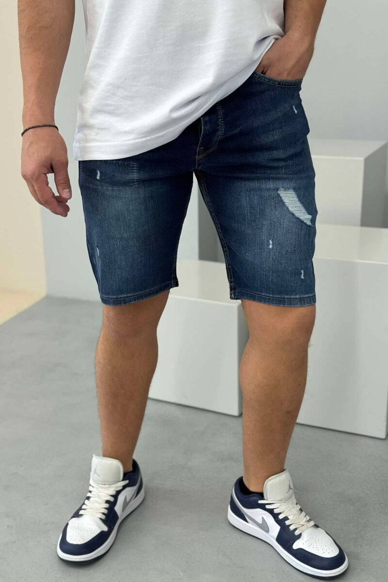 SCRATCHES ONE COLOR MEN SHORT PANTS BLUE/BLU - 1