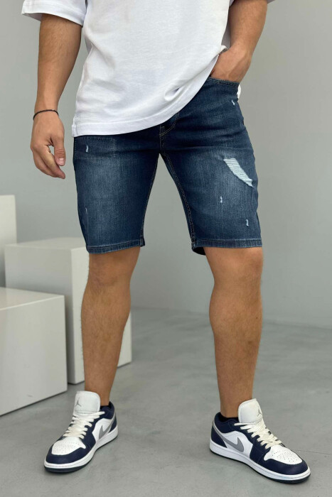 SCRATCHES ONE COLOR MEN SHORT PANTS BLUE/BLU - 2