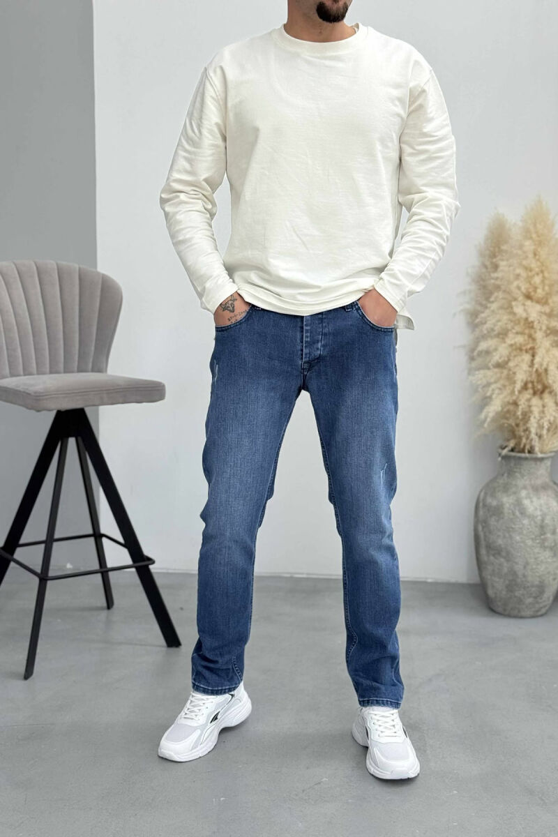 SCRATCHES SIMPLE MEN JEANS BLUE/BLU - 1