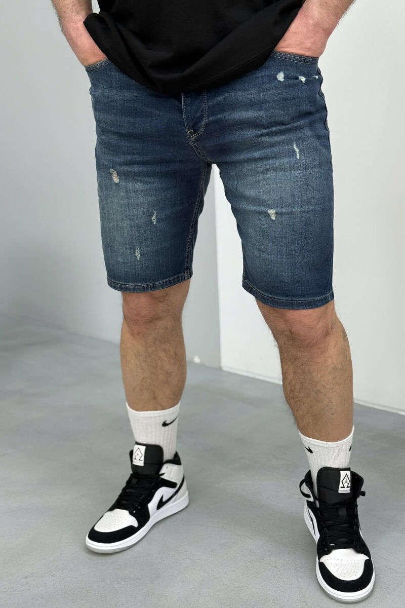 SCRATCHES SIMPLE MEN SHORT PANTS BLUE/BLU - 3