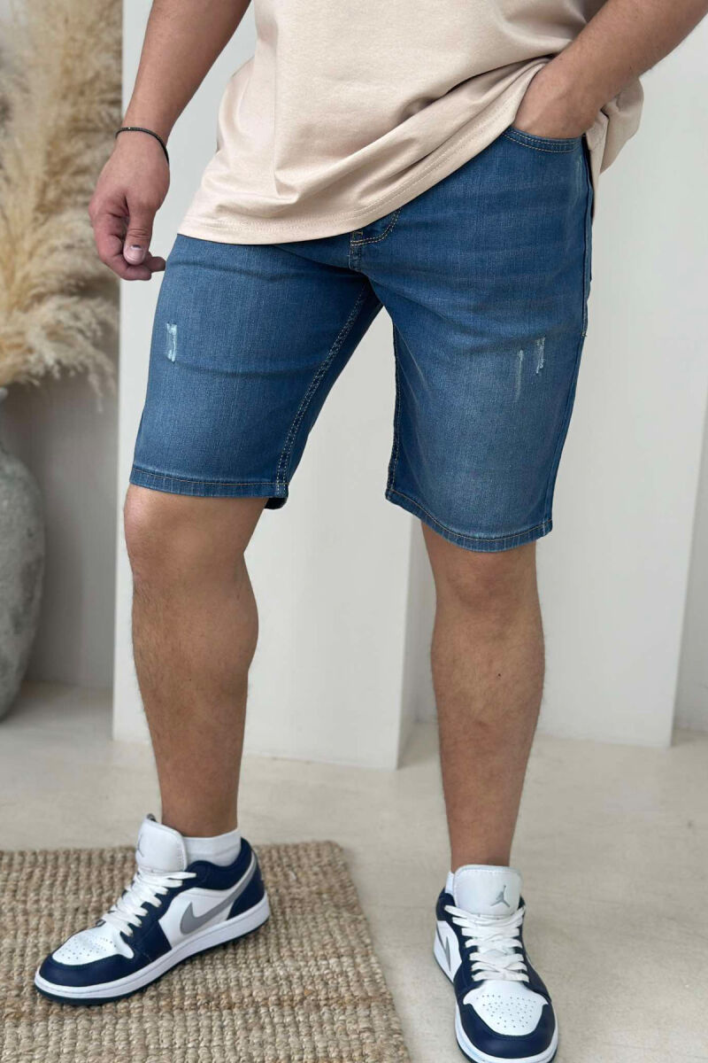 SCRATCHES SIMPLE MEN SHORT PANTS BLUE/BLU - 2