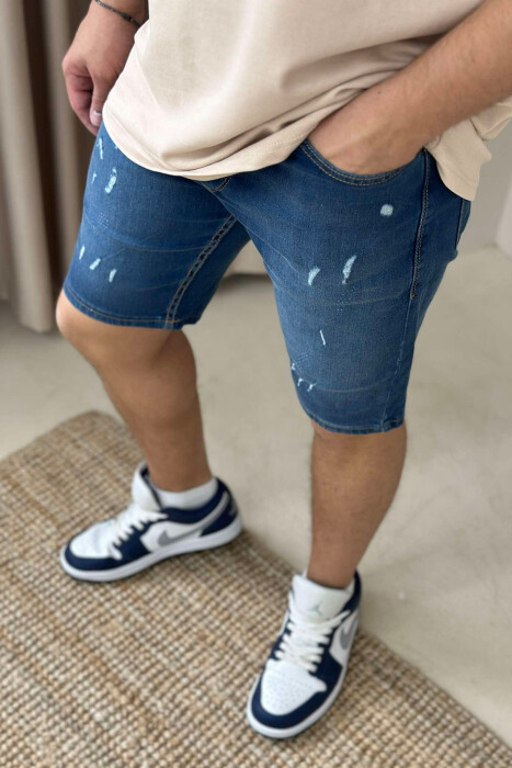 SCRATCHES SIMPLE MEN SHORT PANTS BLUE/BLU - 2