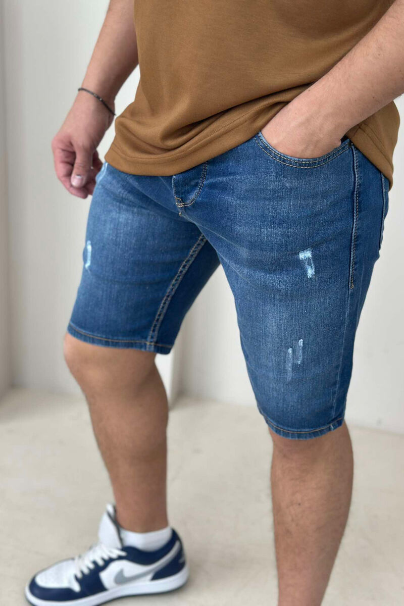 SCRATCHES SIMPLE MEN SHORT PANTS BLUE/BLU - 2