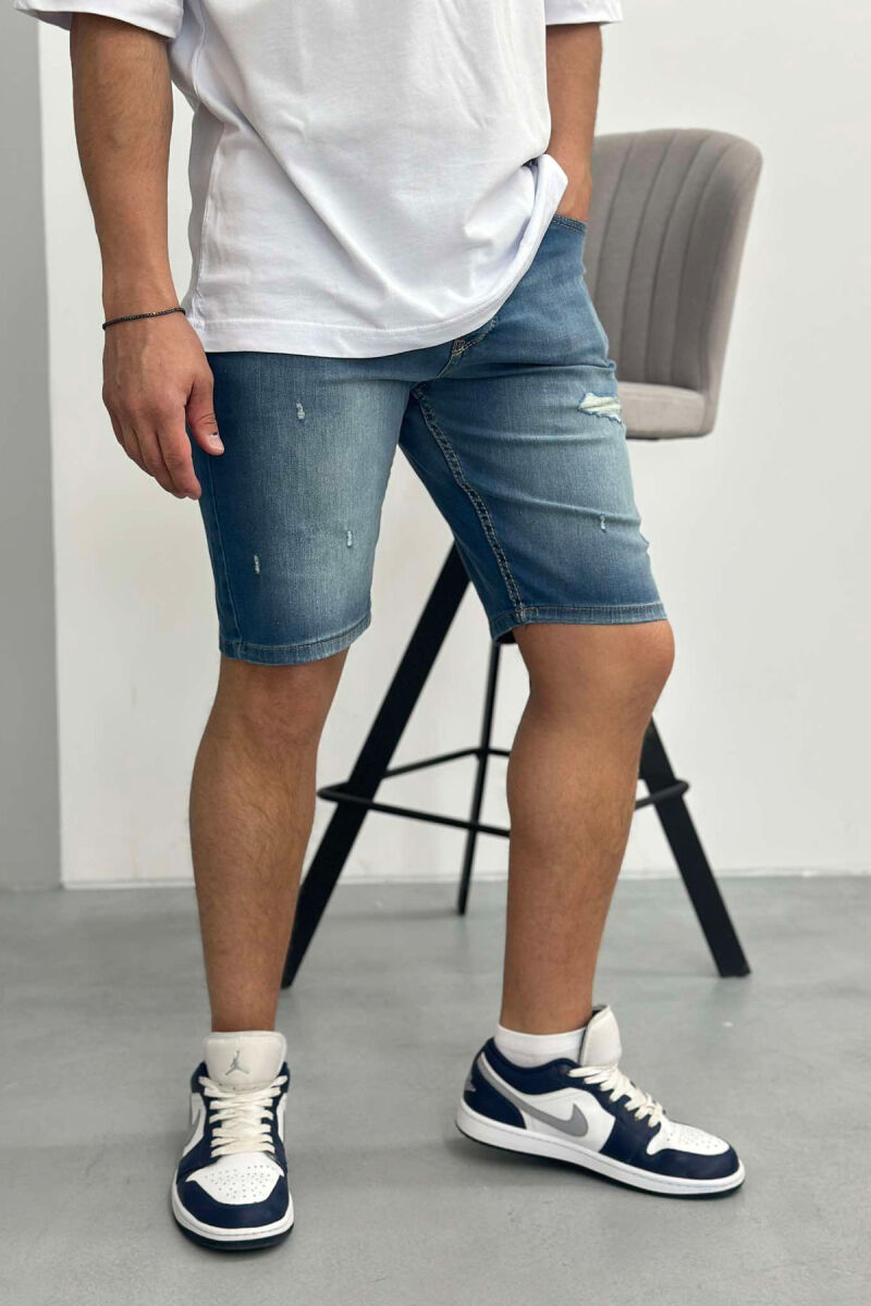 SCRATCHES SIMPLE MEN SHORT PANTS LIGHTBLUE/BZ - 3