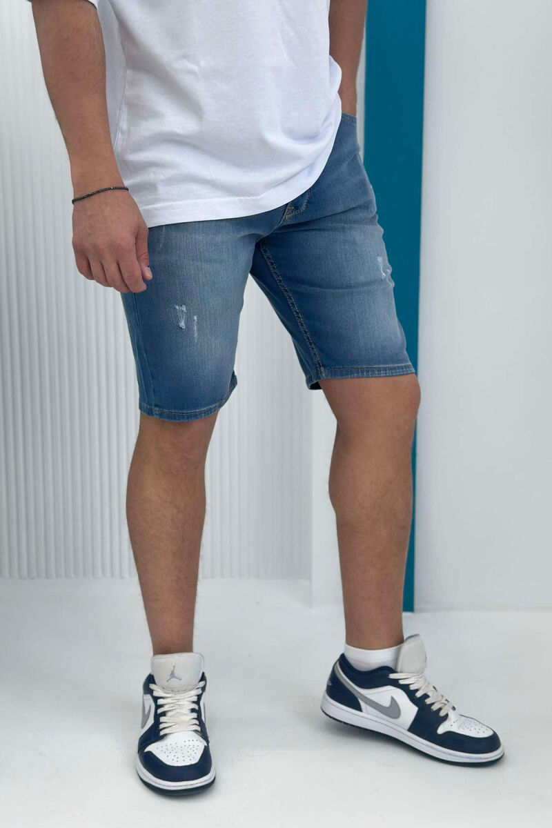 SCRATCHES SIMPLE MEN SHORT PANTS LIGHTBLUE/BZ - 3