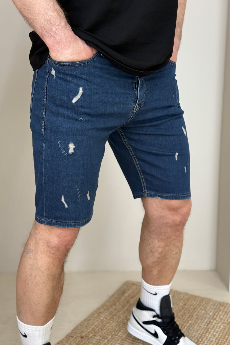 SCRATCHES SIMPLE MEN SHORT PANTS BLUE/BLU - 2