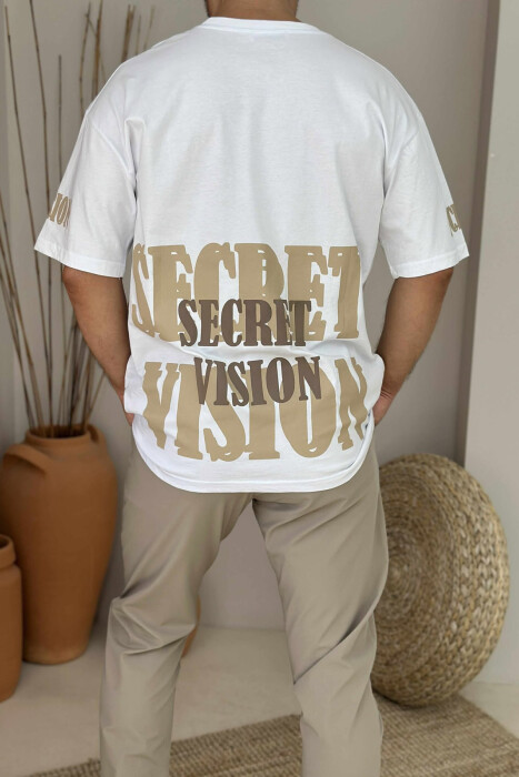 SECRET WRITTING MEN T-SHIRT WHITE-E BARDHE - 3