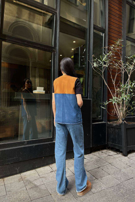 SEMI DENIM SIMPLE WOMEN VEST BROWN/KAFE - 6