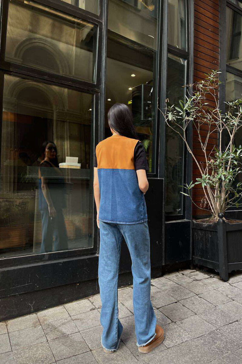 SEMI DENIM SIMPLE WOMEN VEST BROWN/KAFE - 6