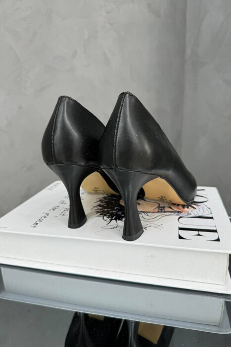 SEMI HEELS WOOD DETAILS BLACK/ E ZEZE - 2