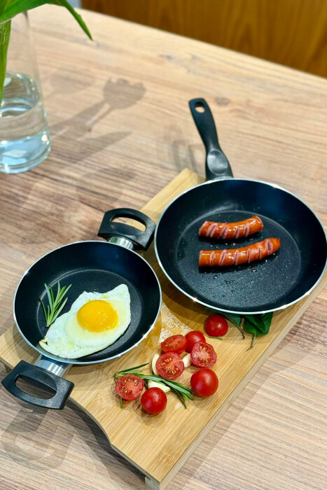 SERVING PAN 16 CM + ECO FRY PAN 20 CM SET GREY/GRI - 2