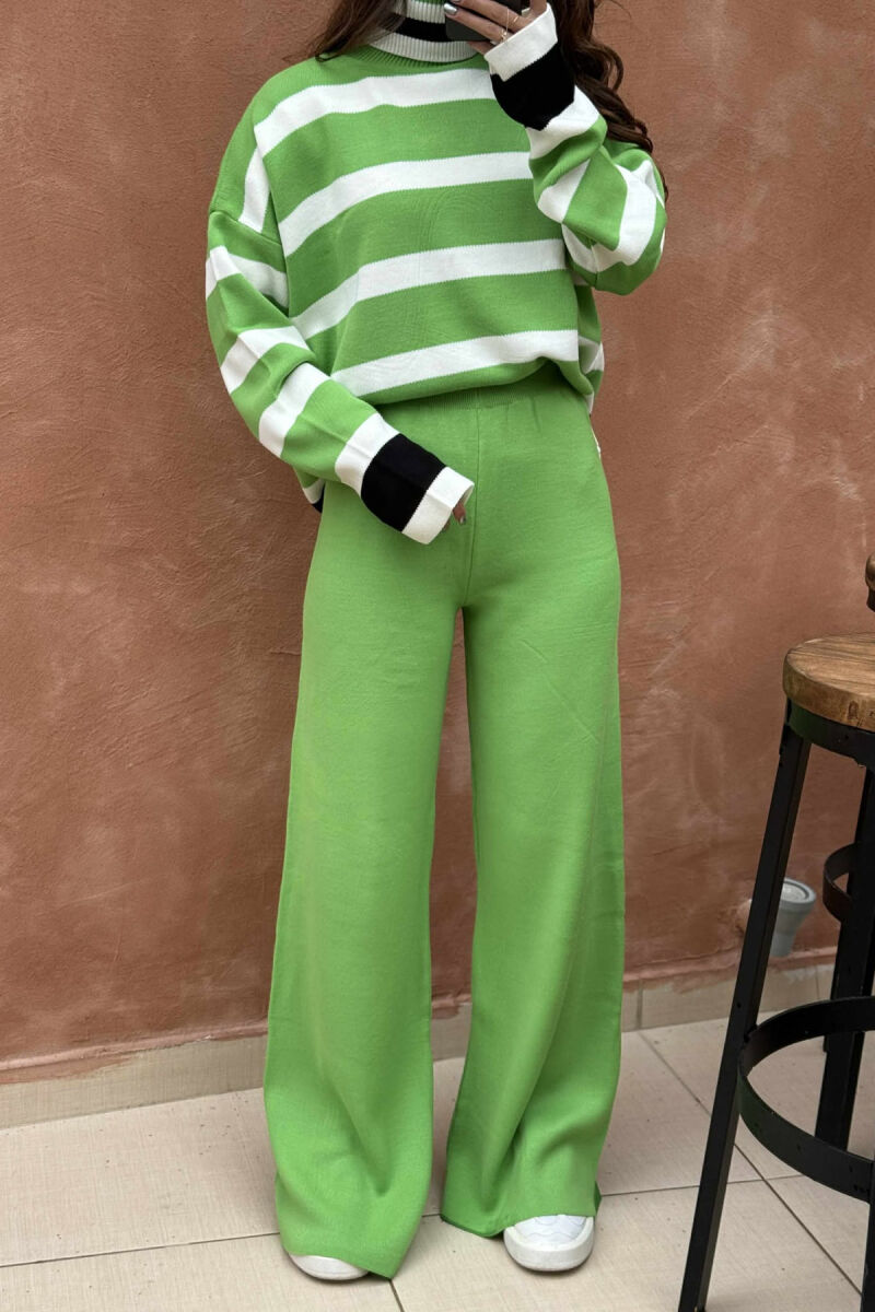 SET AKRELIK GOLF ME VIJA +PANTALLONA PËR FEMRA NË NGJYRË JESHILE TË ZBARDHUR - 5