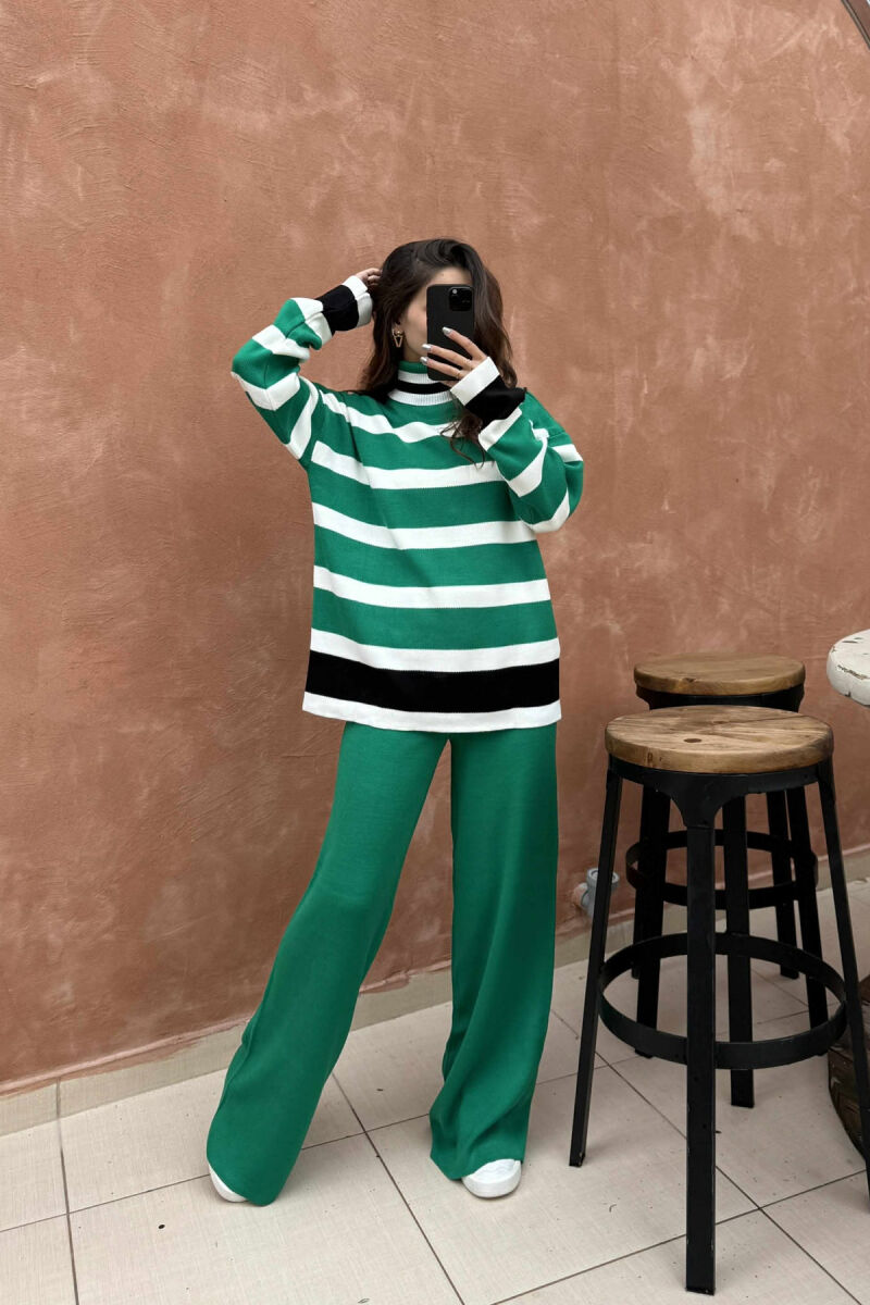 SET AKRELIK GOLF ME VIJA +PANTALLONA PËR FEMRA NË NGJYRË JESHILE - 2