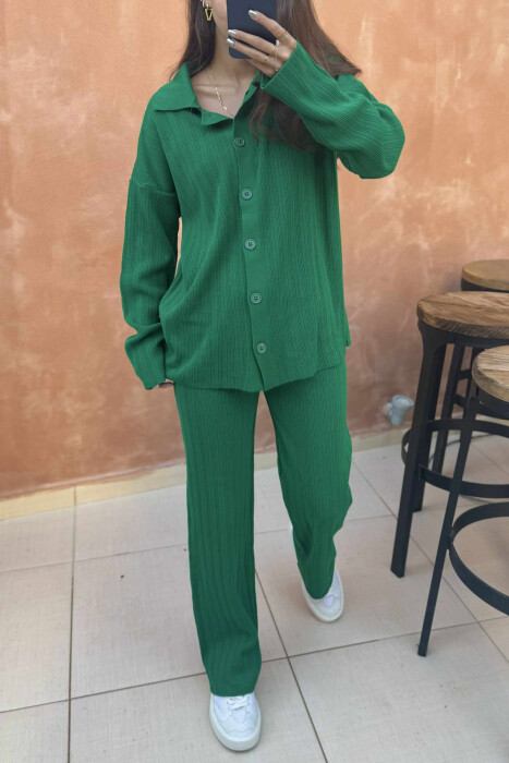 SET AKRELIK NJË NGJYRËSH PËR FEMRA NË NGJYRËN JESHILE - 3