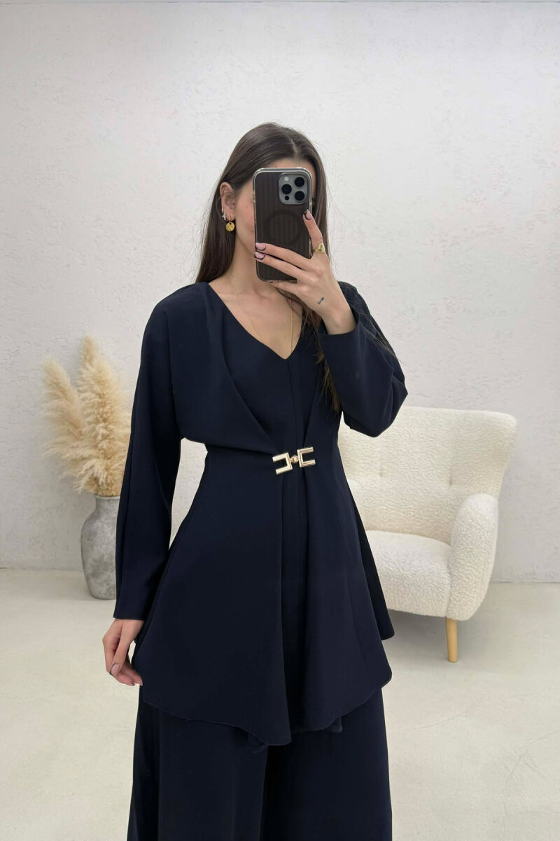 SET BLUZE+PANTALLONA PER FEMRA NE NGJYRE BLU - 2