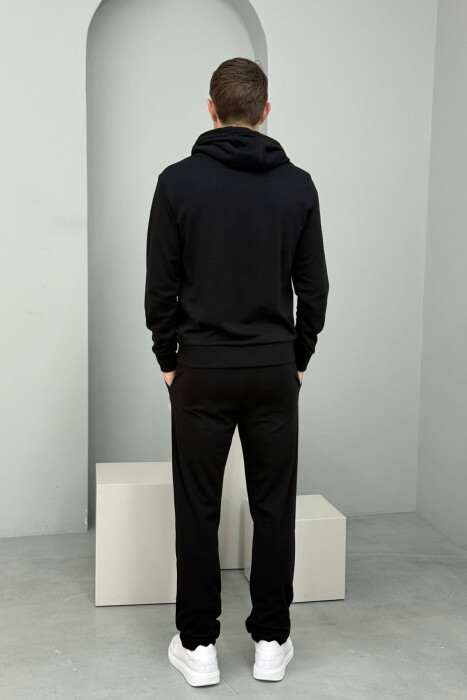 SET HOODIE ME IMAZH NE PJESEN PARA + TUTA PER MESHKUJ NE NGJYRE TE ZEZE - 6