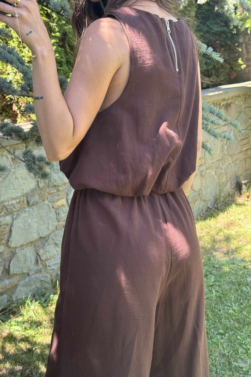SET I THJESHTË KANATIERE+PANTALLONA PËR FEMRA NË NGJYRËN KAFE E ERRËT - 3