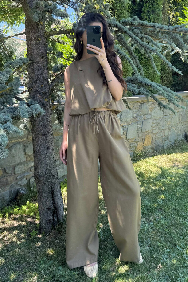 SET I THJESHTË KANATIERE+PANTALLONA PËR FEMRA NË NGJYRËN ULLI - 1