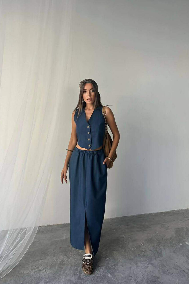 SET I THJESHTE NJE NGJYRESH JELEK ME KOPSA + FUND I GJATE PER FEMRA NE NGJYRE BLU - 1