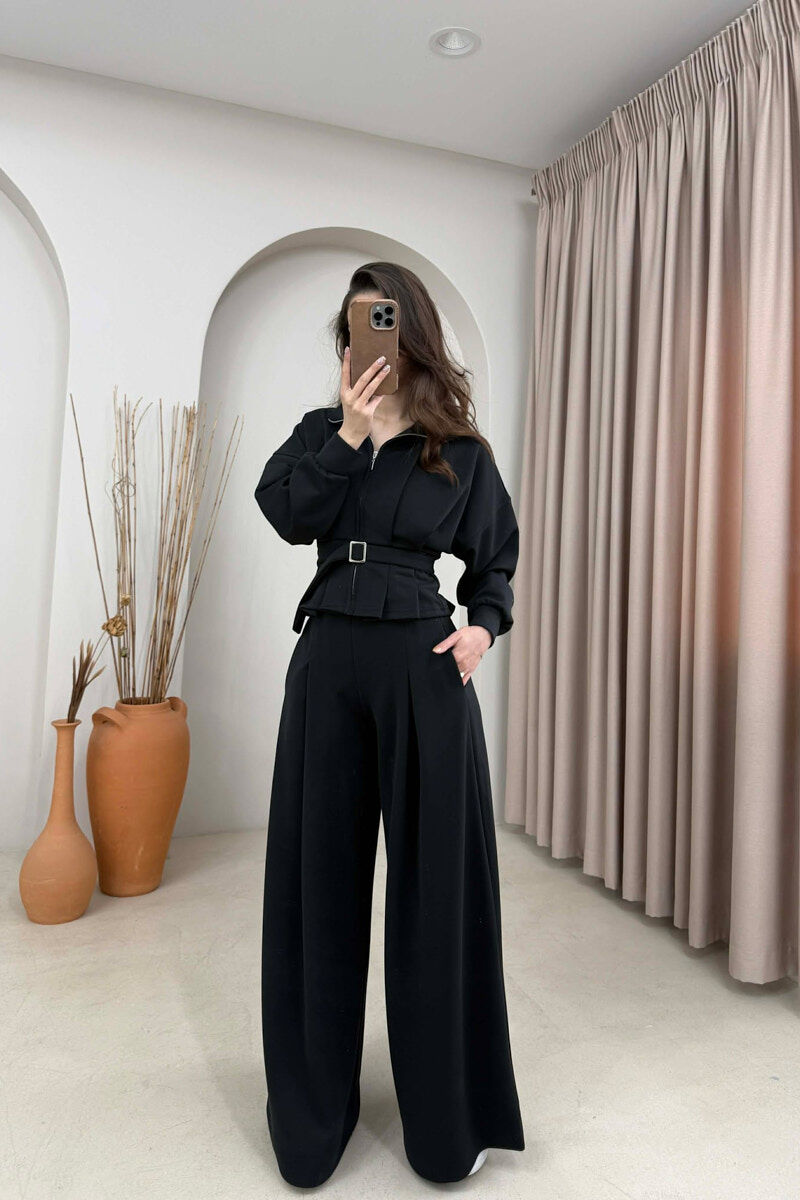 SET I THJESHTE NJE NGJYRESH XHAKETE + PANTALLONA PER FEMRA NE NGJYRE TE ZEZE - 2