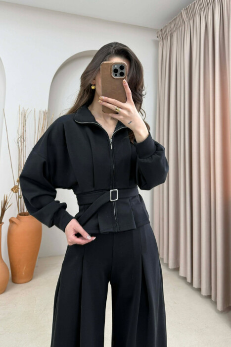 SET I THJESHTE NJE NGJYRESH XHAKETE + PANTALLONA PER FEMRA NE NGJYRE TE ZEZE - 3