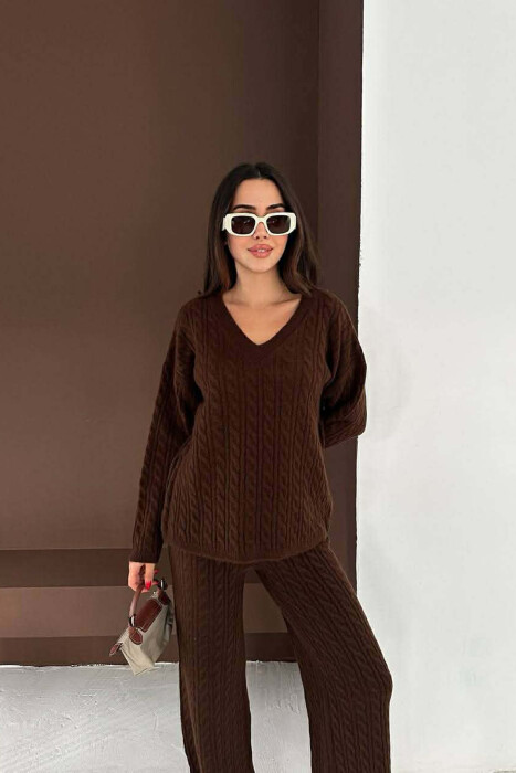 SET I THURRUR TRIKO ME JAKE V + PANTALLONA NE NGJYRE KAFE - 3