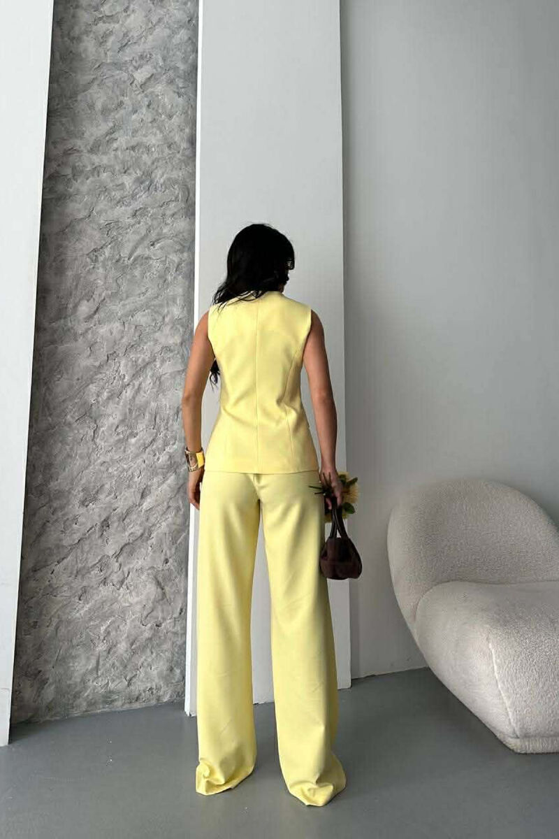 SET JELEK+PANTALLONA PER FEMRA NE NGJYRE TE VERDHE - 4
