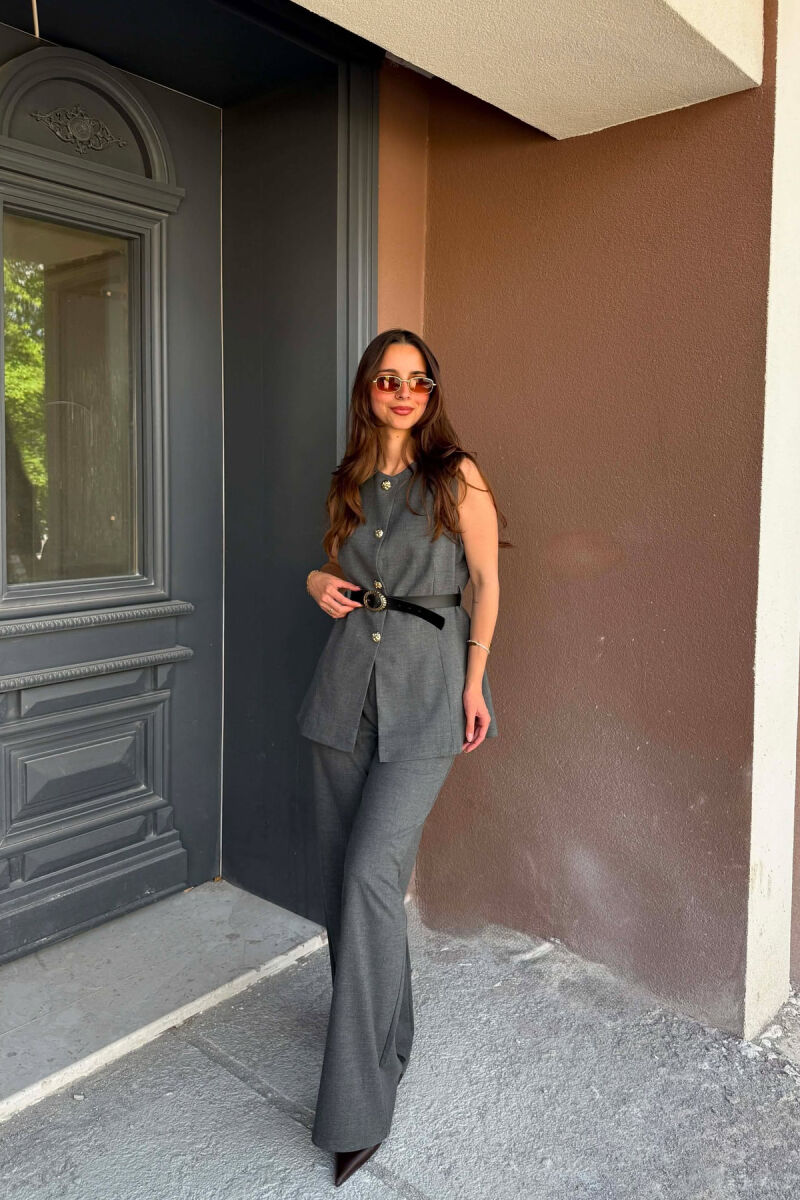 SET JELEK ME KOPSA GOLD+PANTALLONA PER FEMRA NE NGJYRE GRI - 6