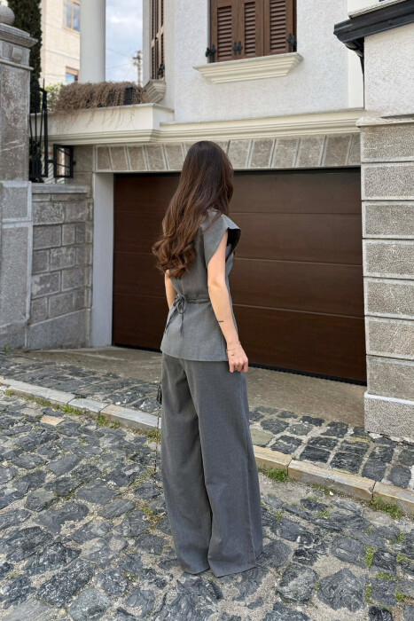 SET JELEK+PANTALLONA PER FEMRA NE NGJYRE GRI - 4