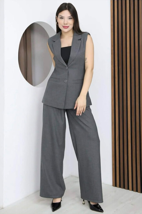 SET JELEK+PANTALLONA PER FEMRA NE NGJYRE GRI - 4