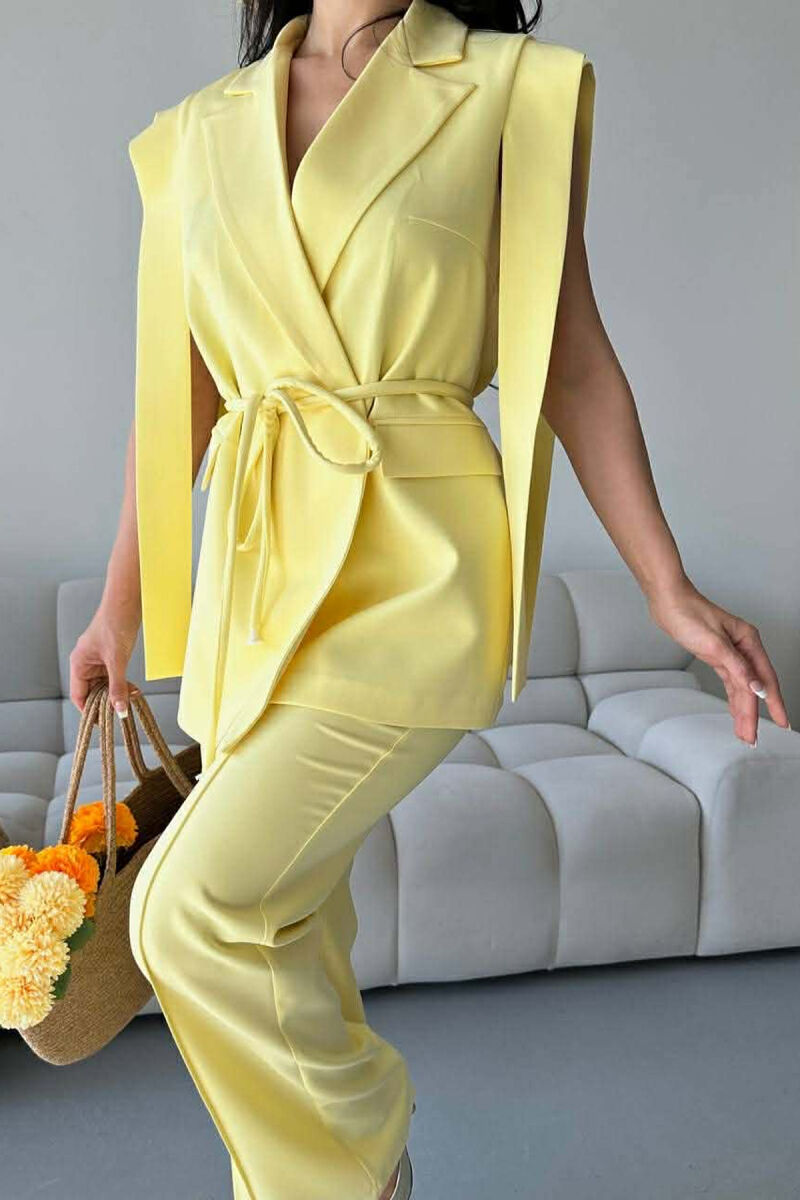 SET JELEK+PANTALLONA PER FEMRA NE NGJYRE TE VERDHE - 4