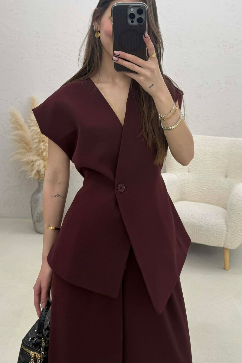 SET JELEK+PANTALLONA PER FEMRA NE NGJYRE VISHNJE TE ERRET - 3