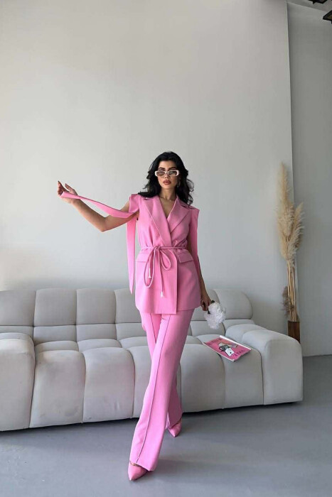 SET JELEK+PANTALLONA PER FEMRA NE NGJYRE ROZE - 2