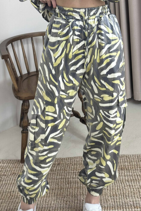 SET ME DIZAJNE TË NDRYSHME KËMISHË+PANTALLONA PËR FEMRA NË NGJYRËN GRI - 5