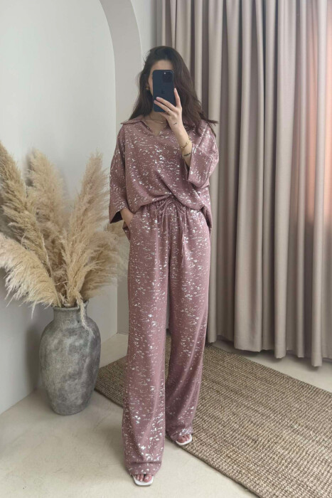 SET ME SHKËLQIM PËR FEMRA NË NGJYRËN PUDËR - 2