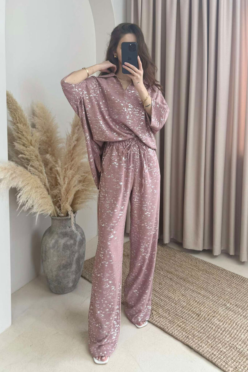 SET ME SHKËLQIM PËR FEMRA NË NGJYRËN PUDËR - 3