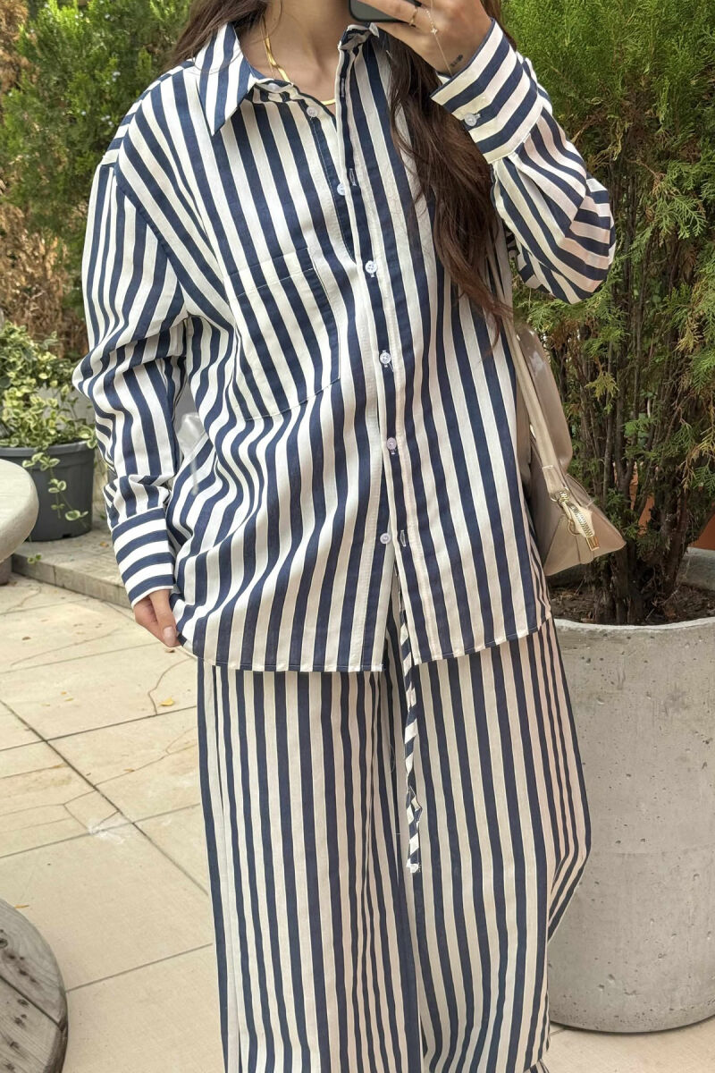 SET ME VIJA KËMISHË+PANTALLONA PËR FEMRA NË NGJYRËN BLU - 2