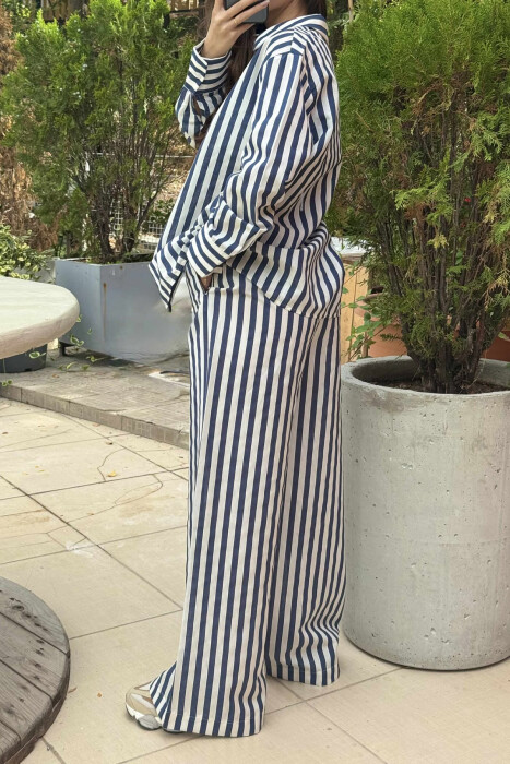 SET ME VIJA KËMISHË+PANTALLONA PËR FEMRA NË NGJYRËN BLU - 3