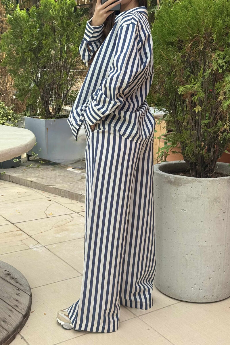 SET ME VIJA KËMISHË+PANTALLONA PËR FEMRA NË NGJYRËN BLU - 3