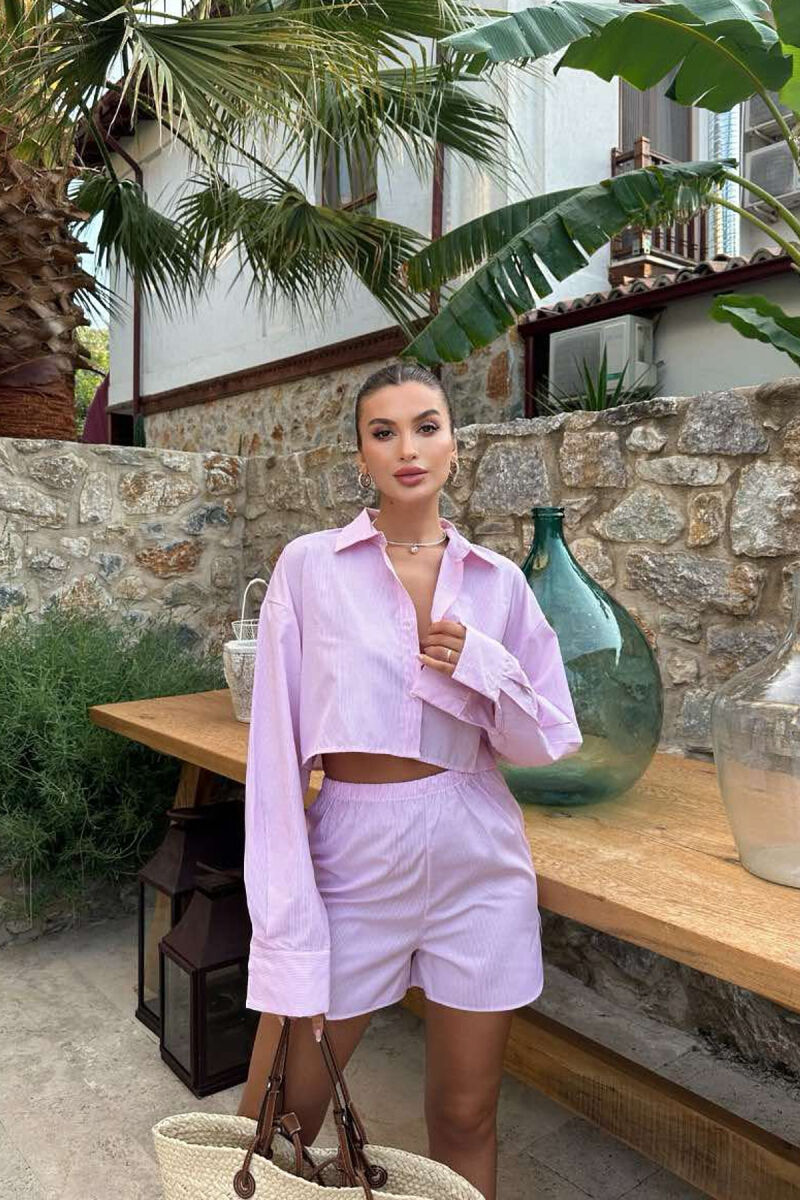 SET ME VIJA KËMISHË+PANTALLONA TË SHKURTRA PËR FEMRA NË NGJYRËN ROZË - 7