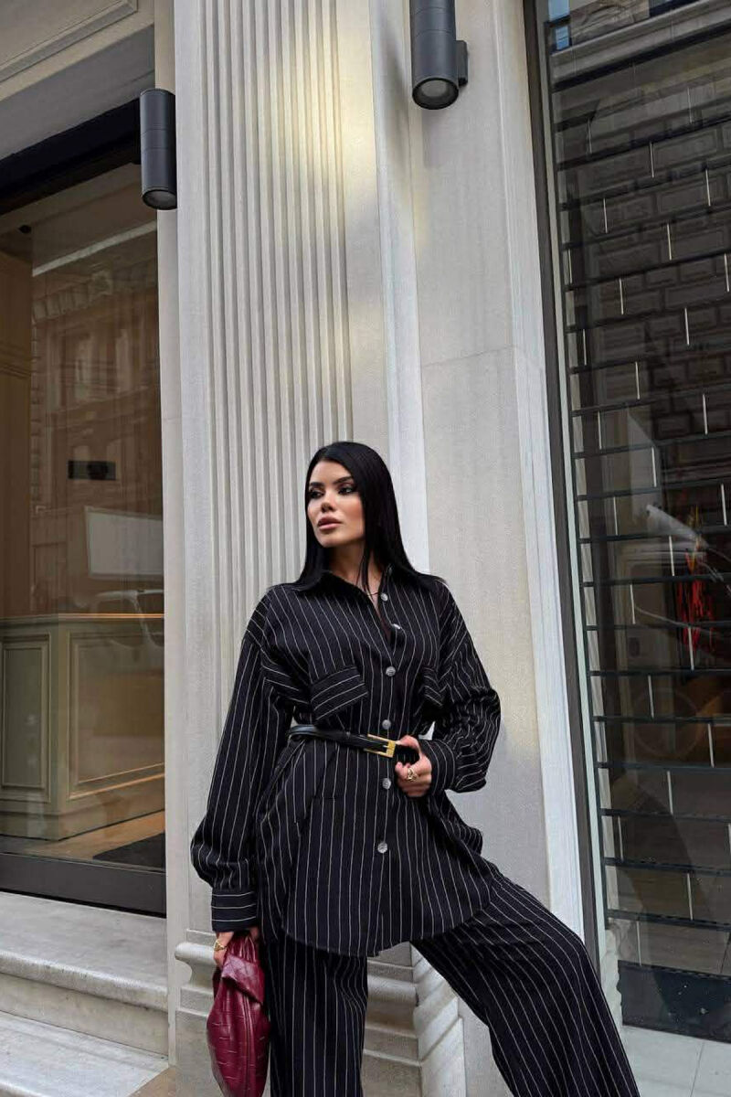 SET ME VIJA KEMISHE + PANTALLONA PER FEMRA NË NGJYRE TE ZEZE - 2