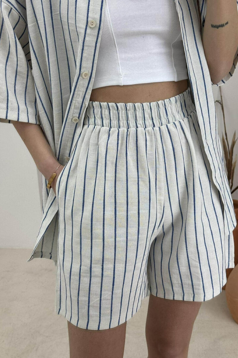 SET ME VIJA PËR FEMRA NË NGJYRËN KREM DHE BLU - 5