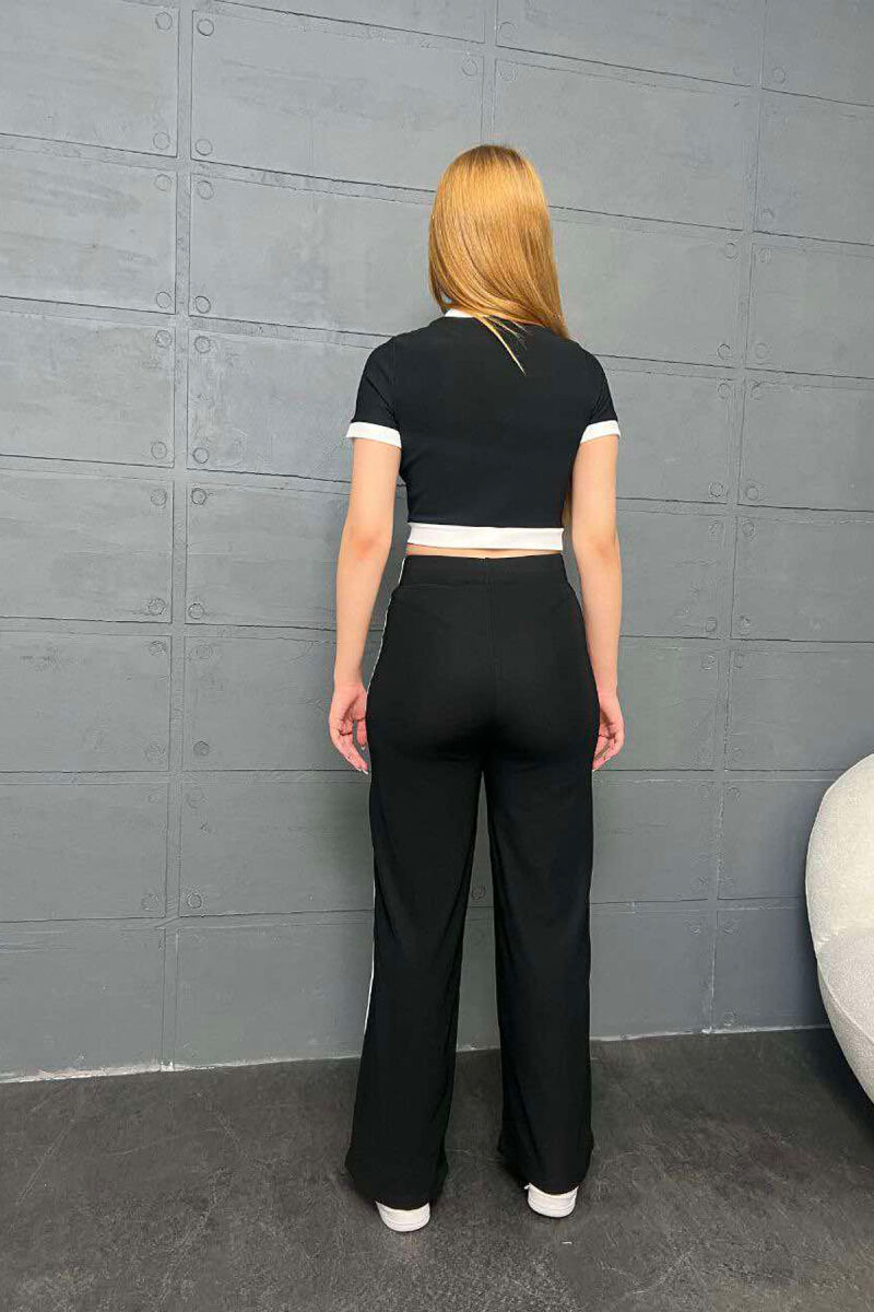 SET ME VIJA T-SHIRT+PANTALLONA PËR FEMRA NË NGJYRËN E ZEZË - 2