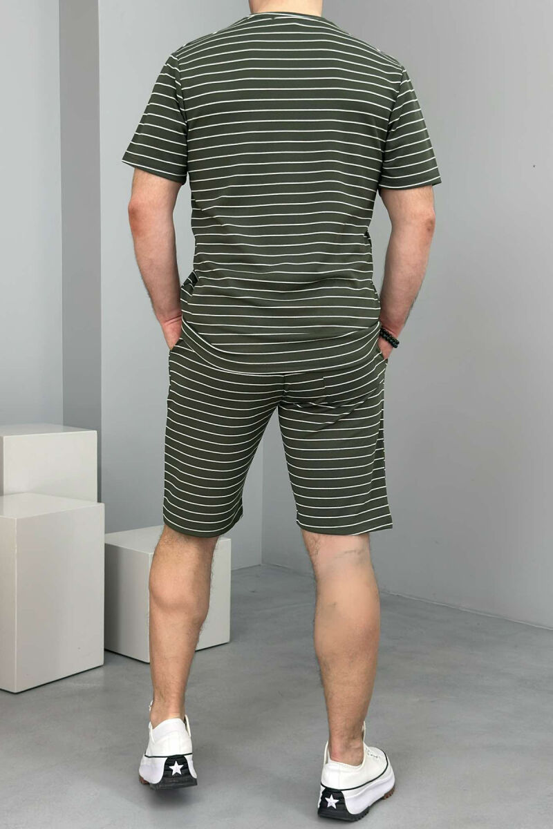 SET ME VIJA T-SHIRT+TUTA TË SHKURTRA PËR MESHKUJ NË NGJYRËN JESHILE - 2