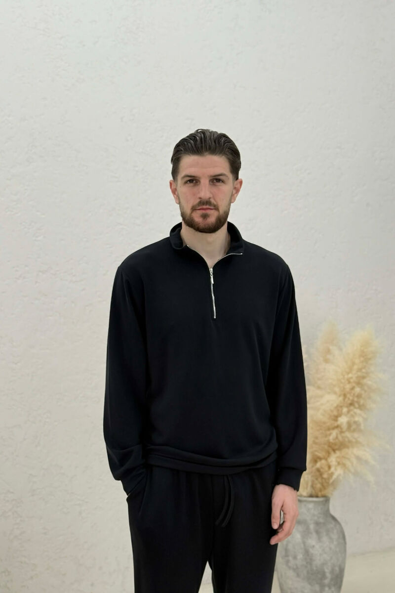 SET NJE NGJYRESH BLUZE ME ZINXHIR + TUTA PER MESHKUJ NE NGJYRE TE ZEZE - 2