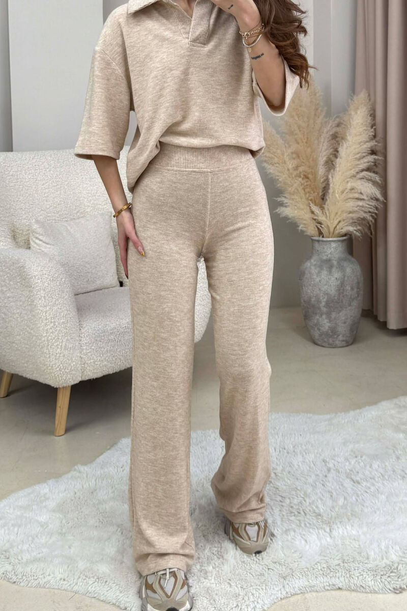 SET NJE NGJYRESH XHAKETE +PANTALLONA PER FEMRA NE NGJYRE BEZHE - 2