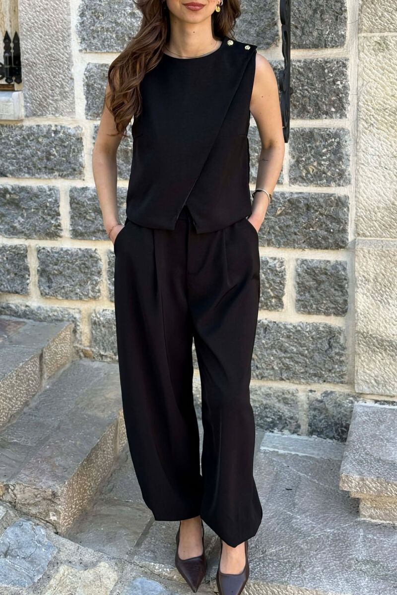 SET NJE NGJYRESH KANATJERE + PANTALLONA PER FEMRA NE NGJYRE TE ZEZE - 3