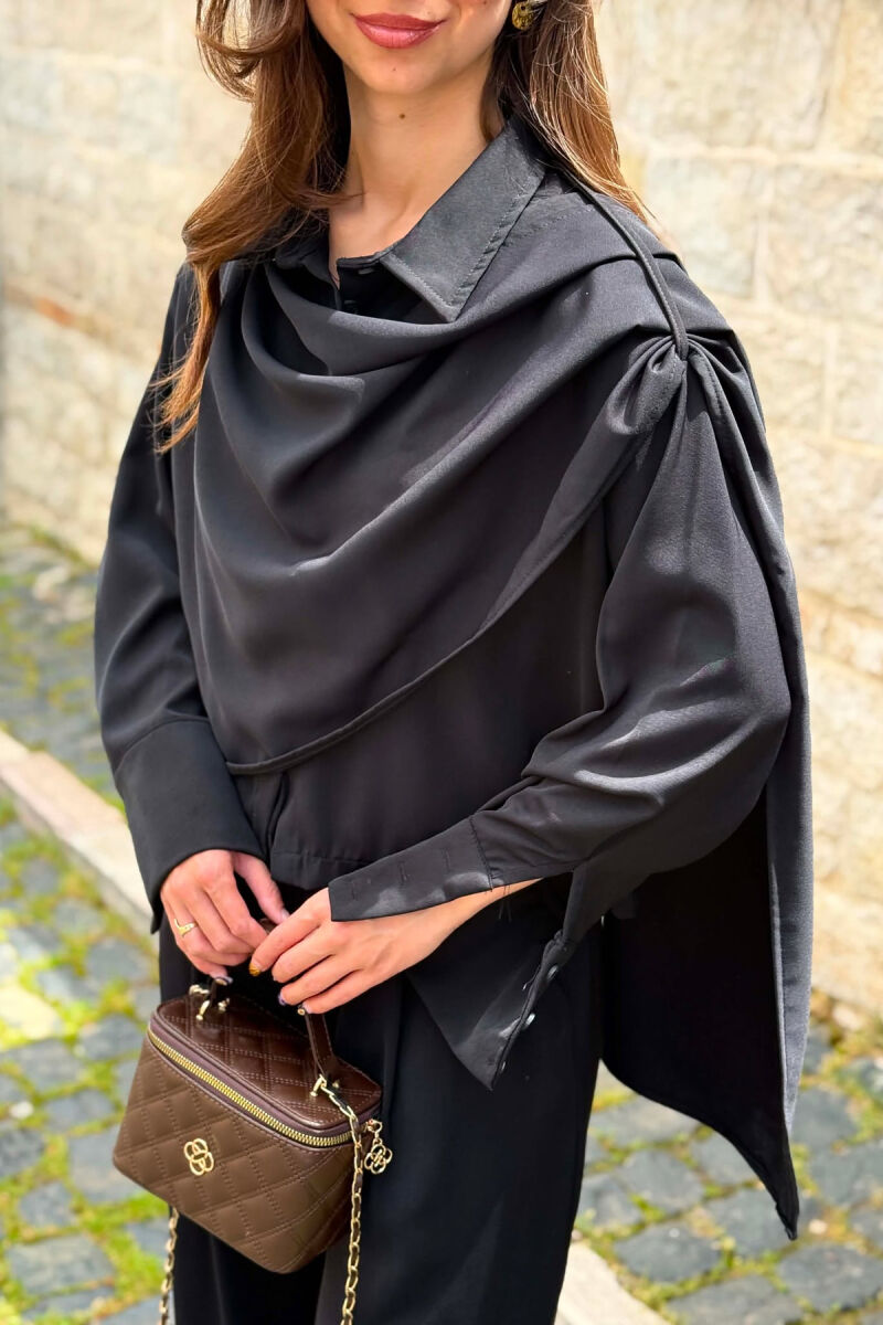 SET NJE NGJYRESH KEMISHE + PANTALLONA PER FEMRA NE NGJYRE TE ZEZE - 4